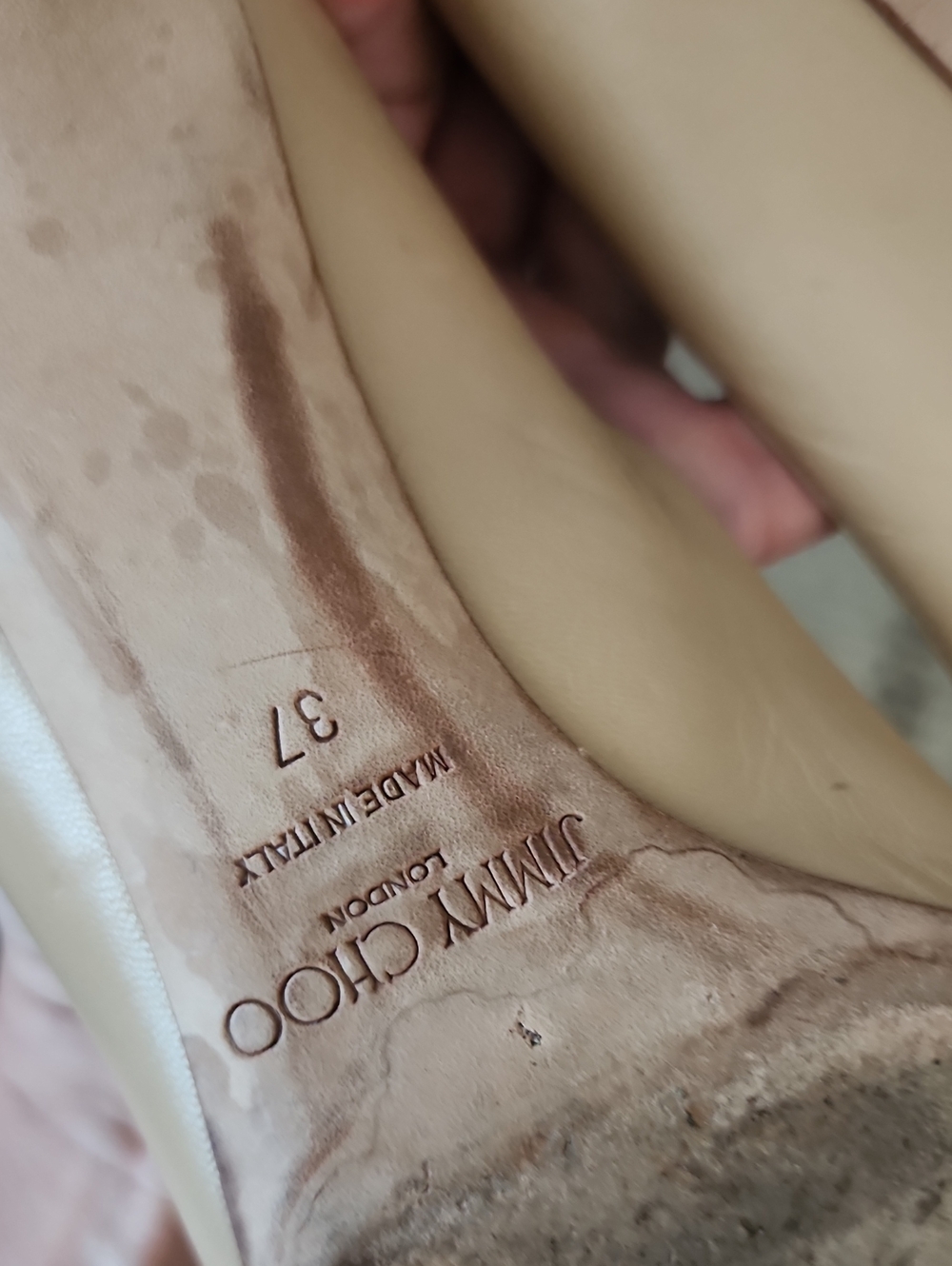 Jimmy Choo Nude Heels Size 37 Fits US Size 7 - Picture 4 of 8